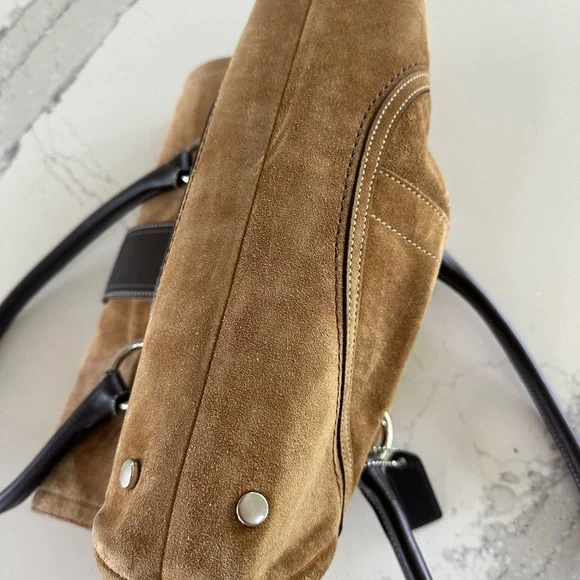 Coach Brown Suede Handbag - Picture 3 of 5